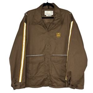 G.A. Rivers UPS Jacket Driver Workwear Vintage Logo Brown 2X